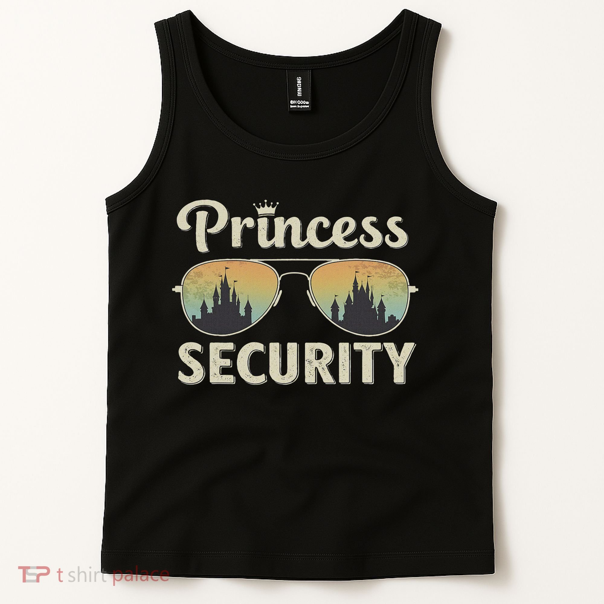 Princess Security Protection Retro Castle Matching Family Tank Top