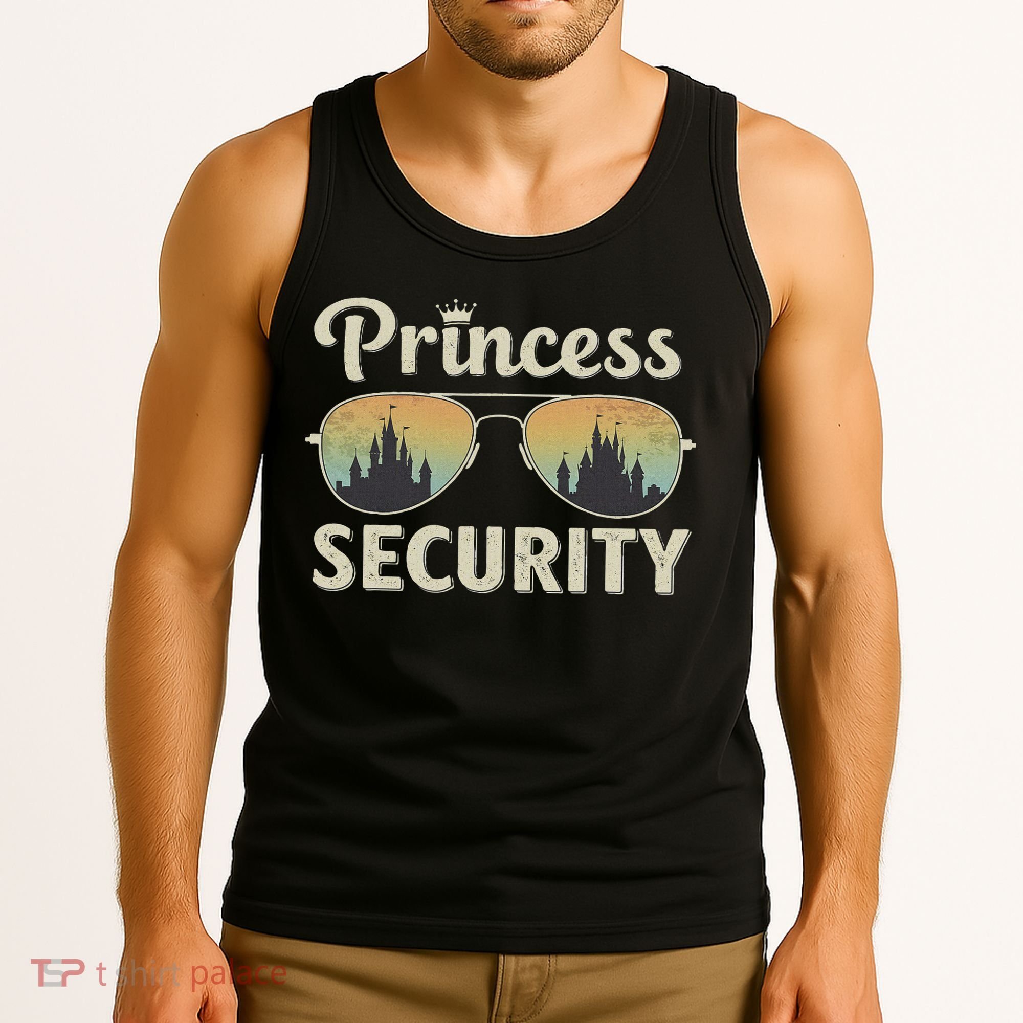 Princess Security Protection Retro Castle Matching Family Tank Top
