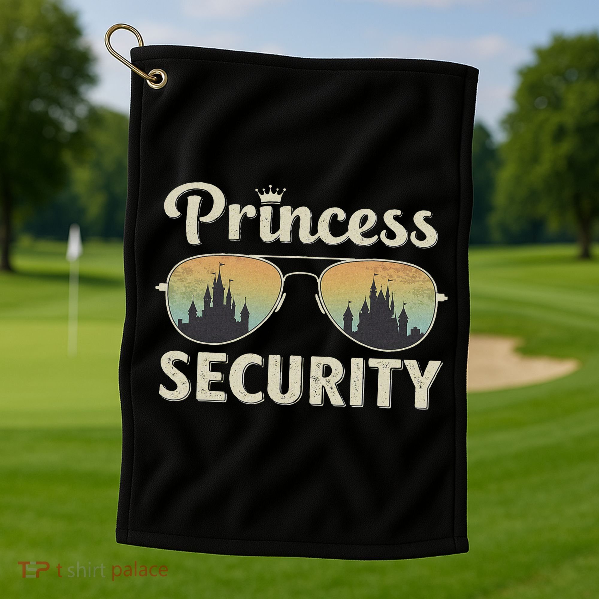 Princess Security Protection Retro Castle Matching Family Golf Towel
