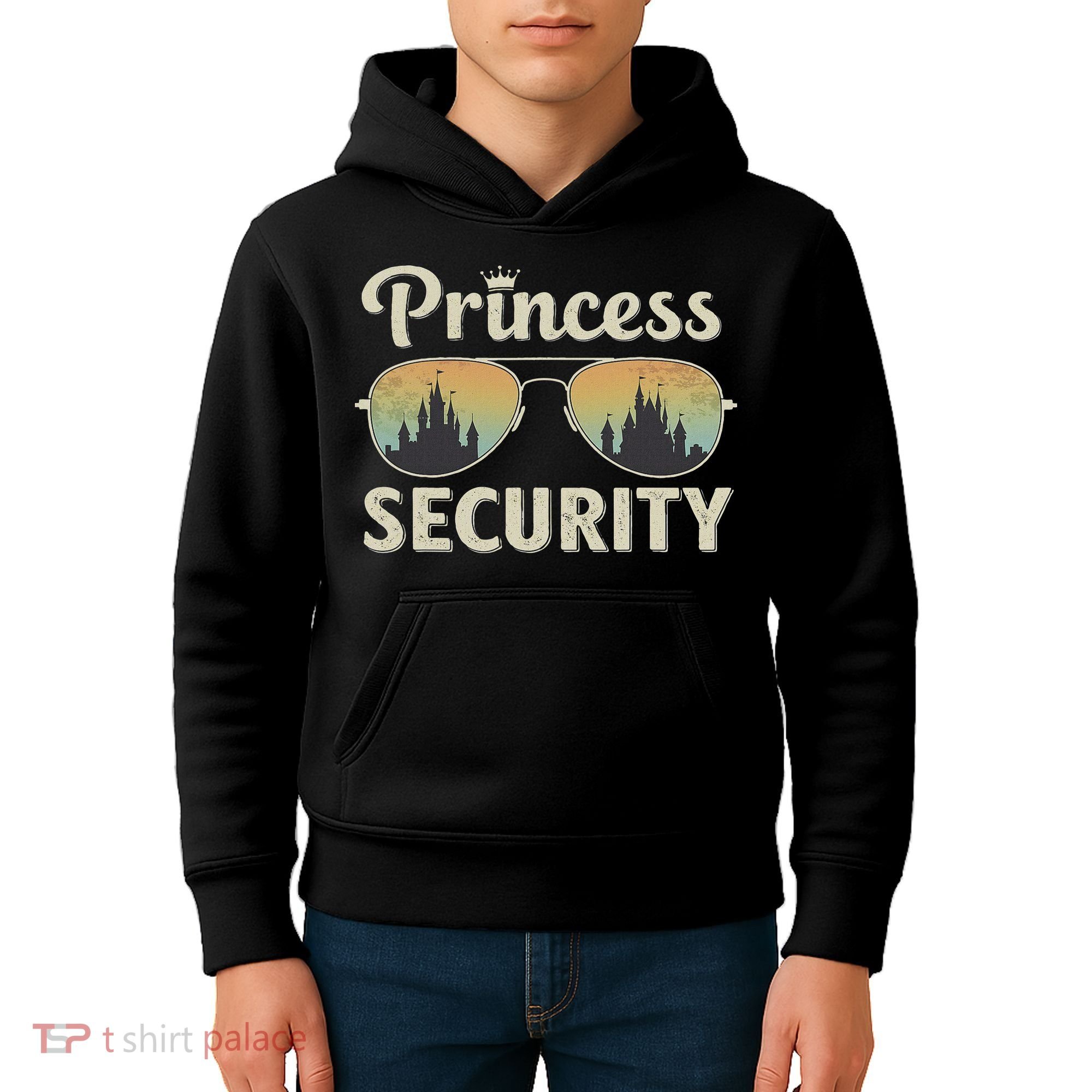 Princess Security Protection Retro Castle Matching Family Kids Hoodie
