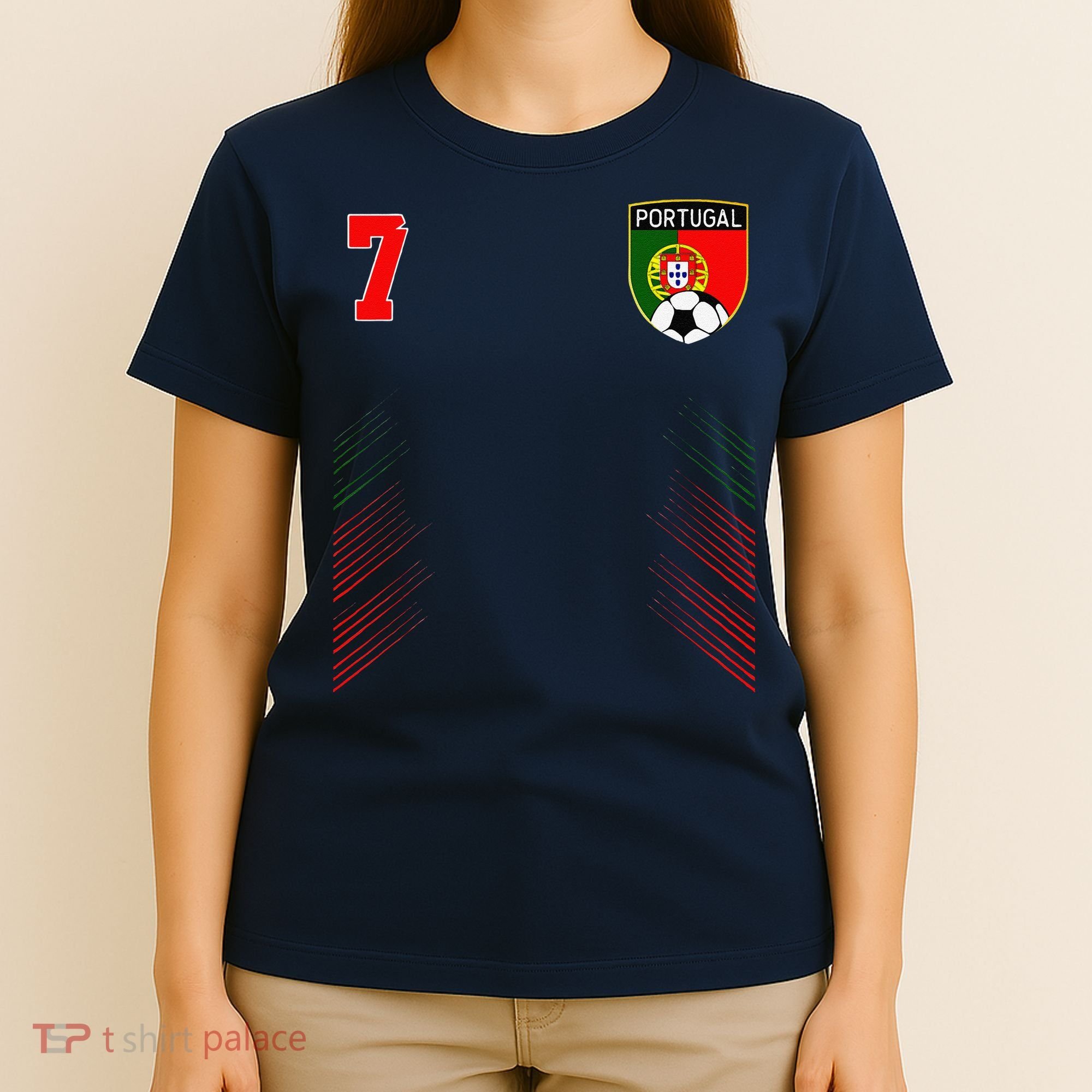 Portugal Soccer Portugese Football Retro 7 Jersey T-Shirt