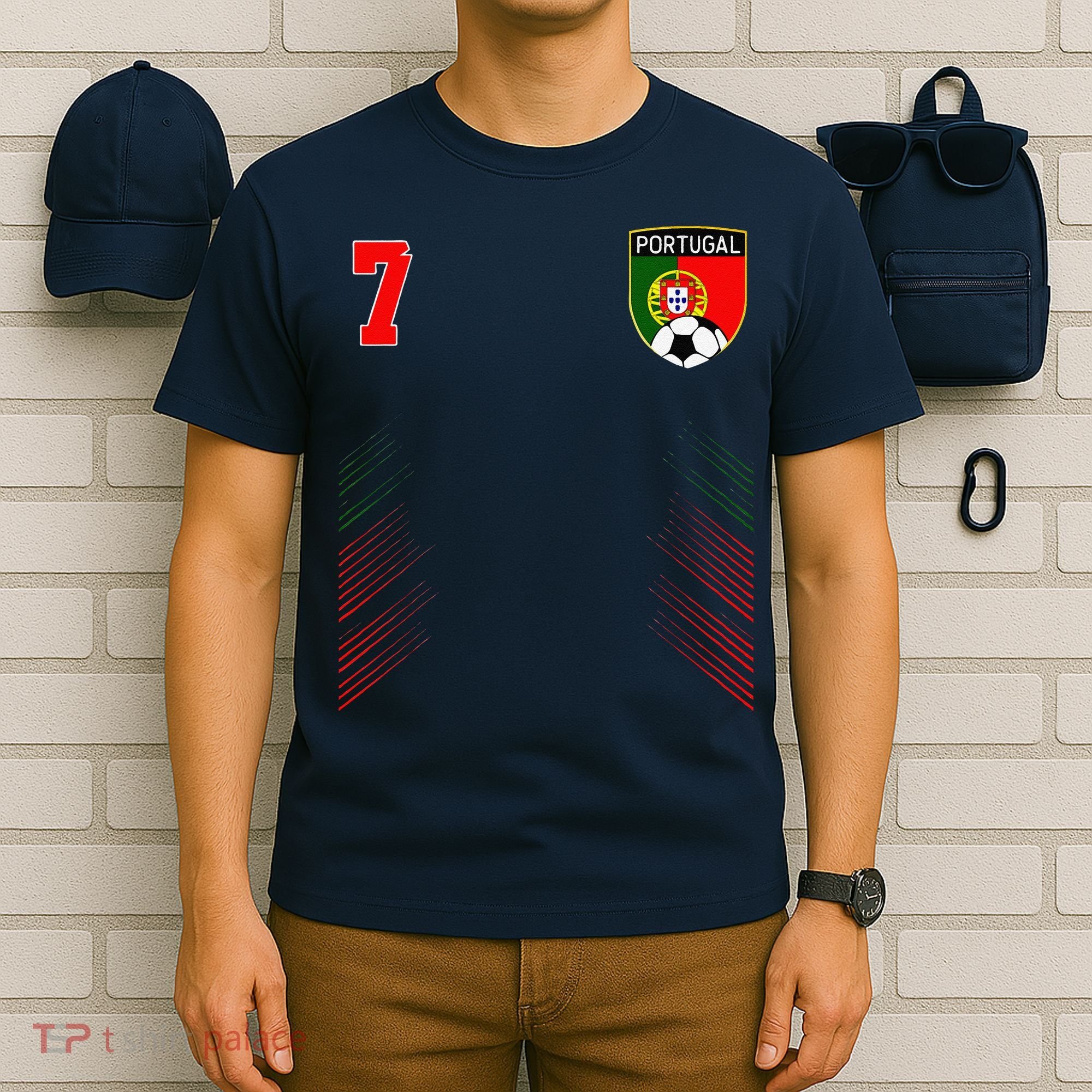 Portugal Soccer Portugese Football Retro 7 Jersey T-Shirt