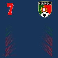 Portugal Soccer Portugese Football Retro 7 Jersey Women's Hoodie thumb 2