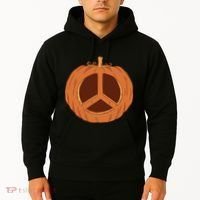 Peace Symbol Pumpkin Holiday Hoodie thumb 2