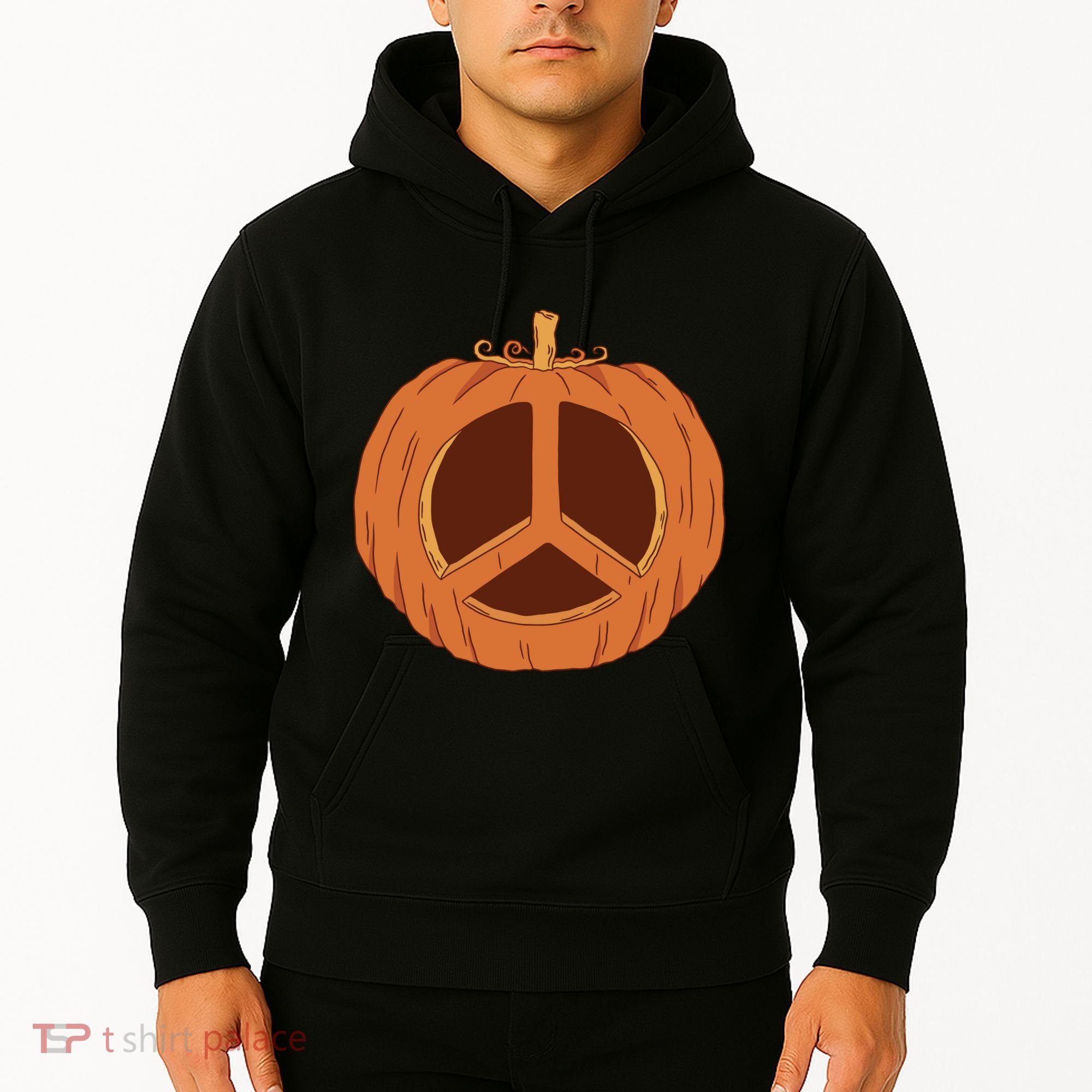 Peace Symbol Pumpkin Holiday Hoodie