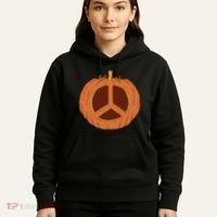 Peace Symbol Pumpkin Holiday Hoodie thumb 5