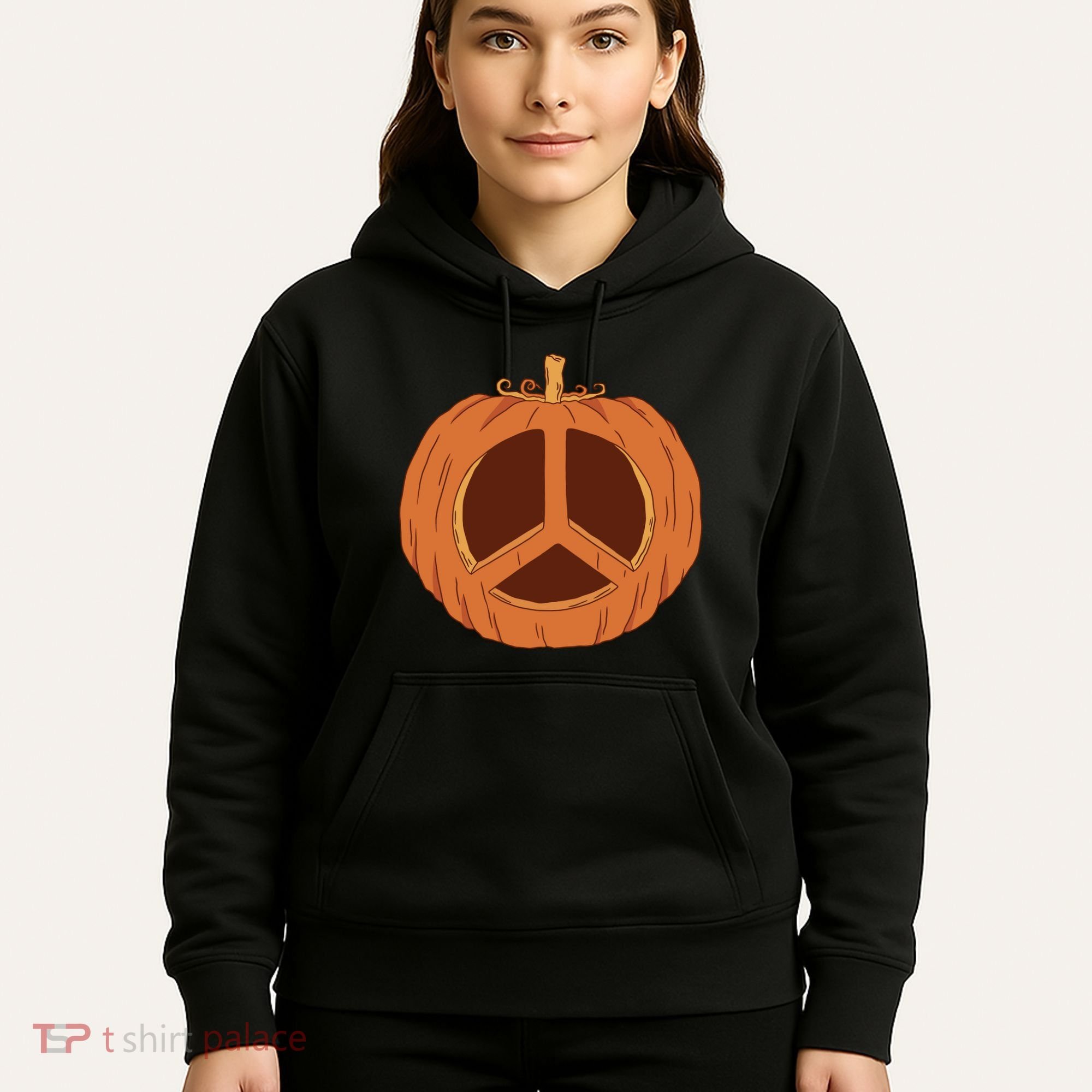 Peace Symbol Pumpkin Holiday Hoodie