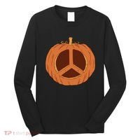 Peace Symbol Pumpkin Holiday Long Sleeve Shirt thumb 0