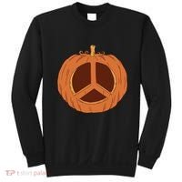 Peace Symbol Pumpkin Holiday Sweatshirt thumb 0