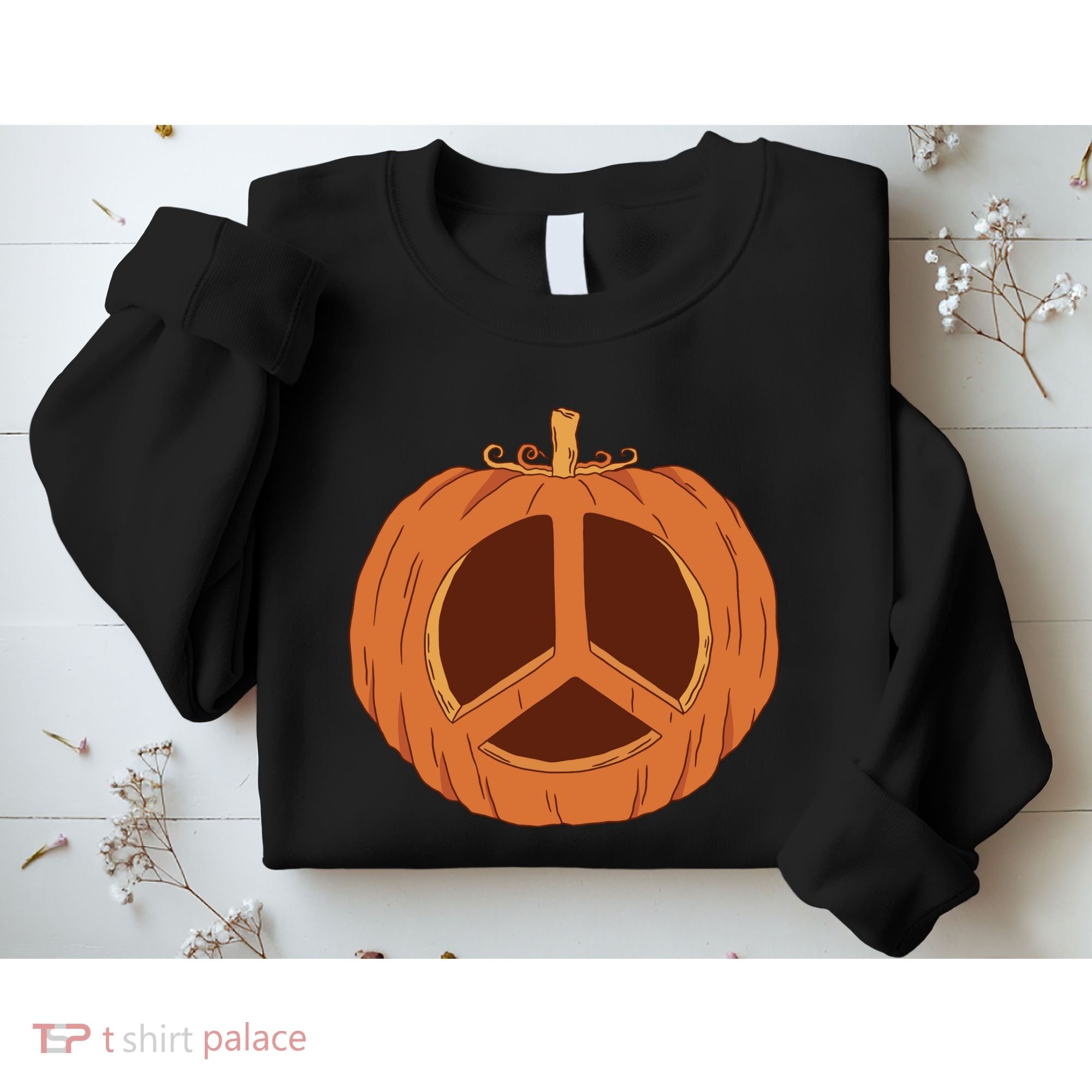 Peace Symbol Pumpkin Holiday Sweatshirt