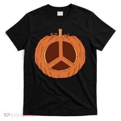 Peace Symbol Pumpkin Holiday T-Shirt