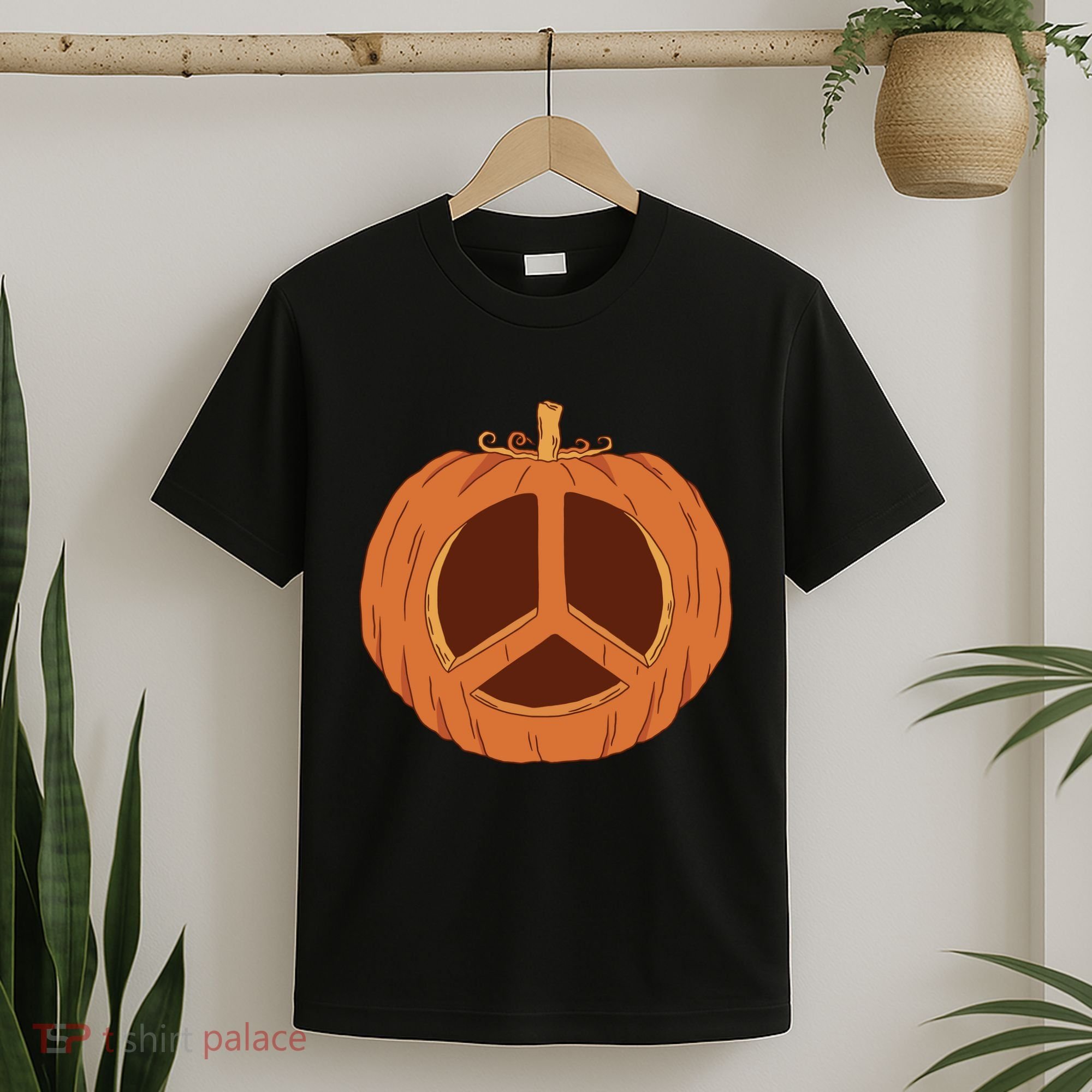 Peace Symbol Pumpkin Holiday T-Shirt