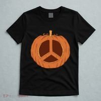 Peace Symbol Pumpkin Holiday T-Shirt thumb 5