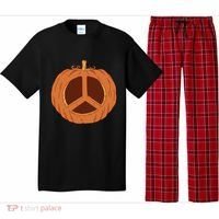 Peace Symbol Pumpkin Holiday Pajama Set thumb 0