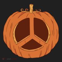 Peace Symbol Pumpkin Holiday Hat thumb 2