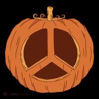 Peace Symbol Pumpkin Holiday Toddler Hoodie thumb 2