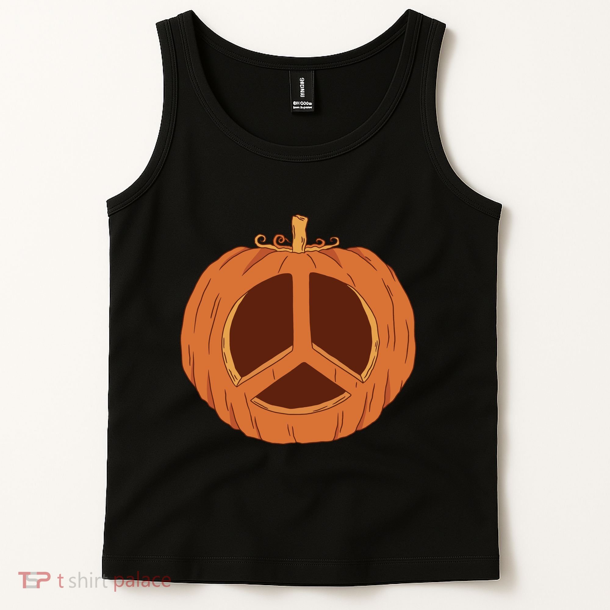 Peace Symbol Pumpkin Holiday Tank Top