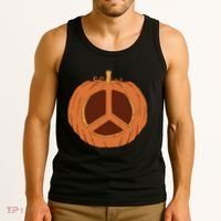 Peace Symbol Pumpkin Holiday Tank Top thumb 3