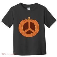 Peace Symbol Pumpkin Holiday Toddler T-Shirt thumb 0