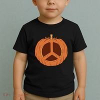 Peace Symbol Pumpkin Holiday Toddler T-Shirt thumb 2