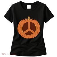Peace Symbol Pumpkin Holiday Women's T-Shirt thumb 0