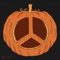 Peace Symbol Pumpkin Holiday Kids Hoodie thumb 5