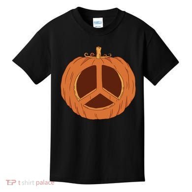 Peace Symbol Pumpkin Holiday Kids T-Shirt