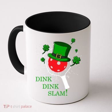 Pickleball St Patricks Day Leprechaun Dink Dink Slam Coffee Mug
