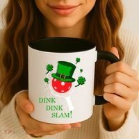 Pickleball St Patricks Day Leprechaun Dink Dink Slam Coffee Mug thumb 3