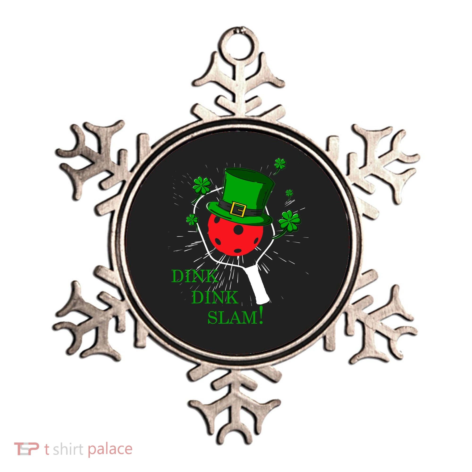 Pickleball St Patricks Day Leprechaun Dink Dink Slam Ornament