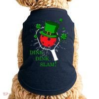 Pickleball St Patricks Day Leprechaun Dink Dink Slam Doggie Tank thumb 0