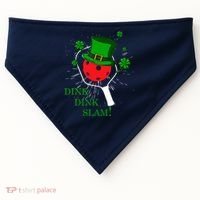 Pickleball St Patricks Day Leprechaun Dink Dink Slam USA-Made Doggie Bandana thumb 0