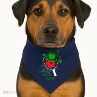 Pickleball St Patricks Day Leprechaun Dink Dink Slam USA-Made Doggie Bandana thumb 1