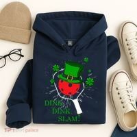 Pickleball St Patricks Day Leprechaun Dink Dink Slam Hoodie thumb 4