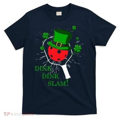 Pickleball St Patricks Day Leprechaun Dink Dink Slam T-Shirt