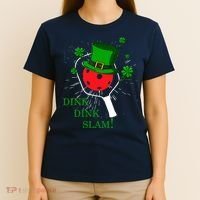 Pickleball St Patricks Day Leprechaun Dink Dink Slam T-Shirt thumb 4
