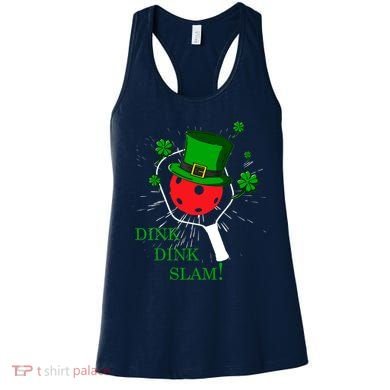 Pickleball St Patricks Day Leprechaun Dink Dink Slam Women's Tank Top