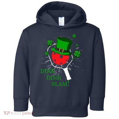 Pickleball St Patricks Day Leprechaun Dink Dink Slam Toddler Hoodie