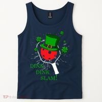 Pickleball St Patricks Day Leprechaun Dink Dink Slam Tank Top thumb 2