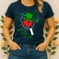 Pickleball St Patricks Day Leprechaun Dink Dink Slam Women's T-Shirt thumb 2