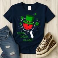 Pickleball St Patricks Day Leprechaun Dink Dink Slam Women's T-Shirt thumb 3