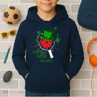 Pickleball St Patricks Day Leprechaun Dink Dink Slam Kids Hoodie thumb 2