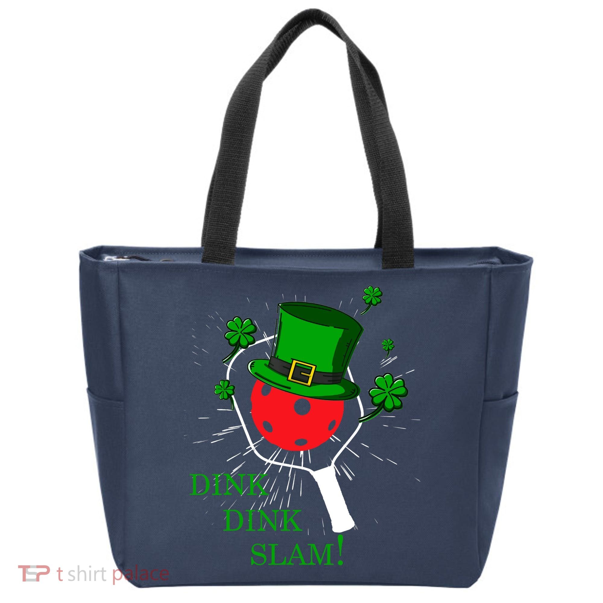 Pickleball St Patricks Day Leprechaun Dink Dink Slam Tote Bag