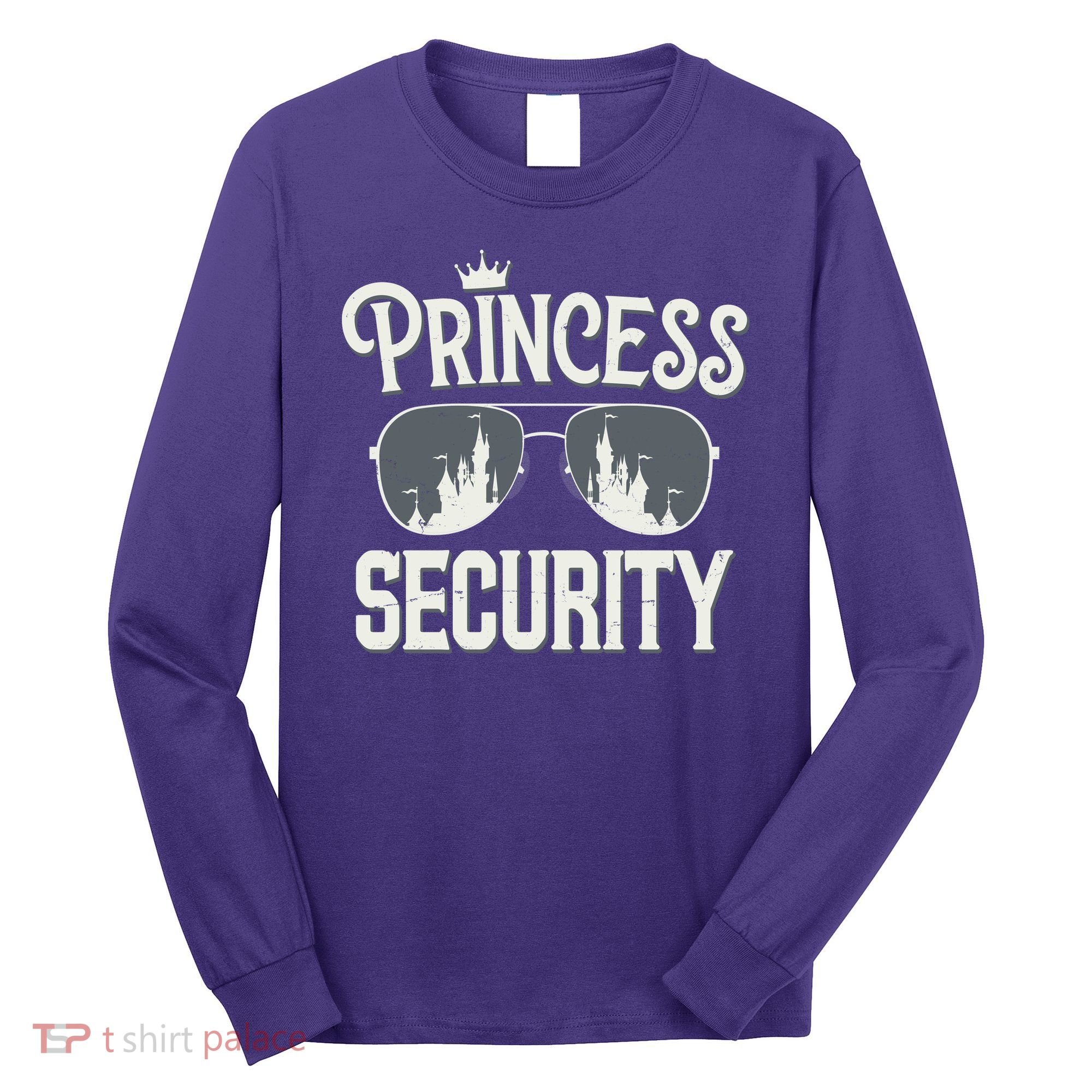 Princess Security Protection Birthday Party Matching Family Long Sleeve Shirt
