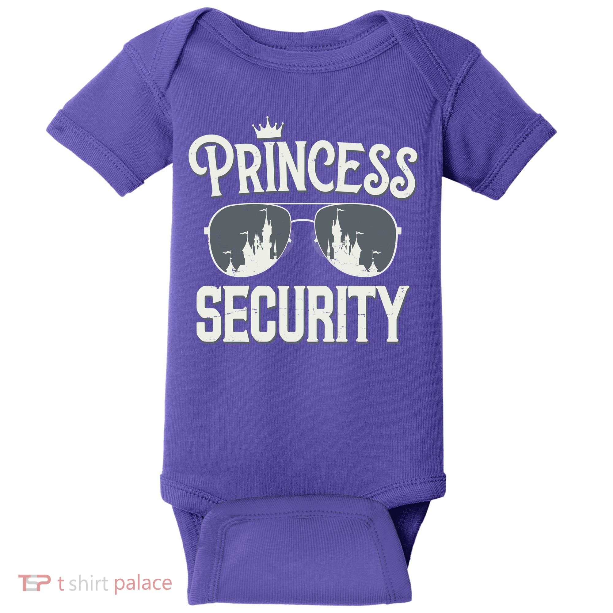 Princess Security Protection Birthday Party Matching Family Baby Bodysuit