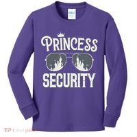 Princess Security Protection Birthday Party Matching Family Kids Long Sleeve Shirt thumb 0