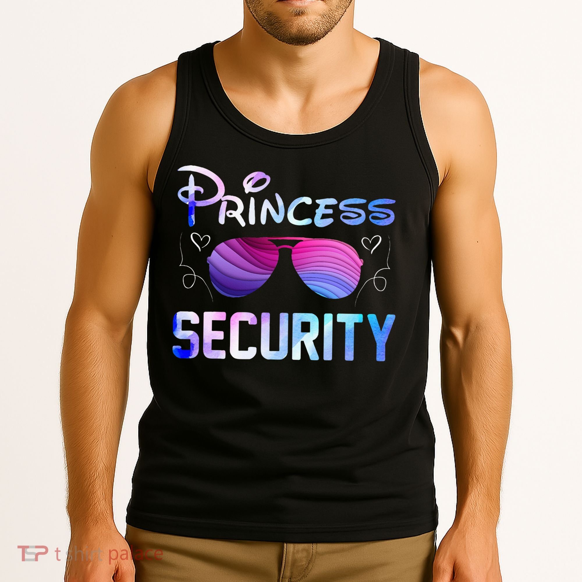 Princess Security Perfects Art For Dad or Boyfriend Tank Top