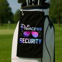 Princess Security Perfects Art For Dad or Boyfriend Golf Towel thumb 2