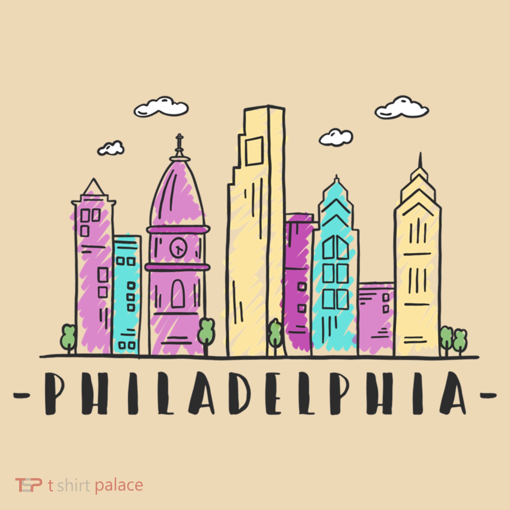 Philadelphia Skyline Pennsylvania Souvenir Gift Tote Bag
