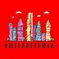 Philadelphia Skyline Pennsylvania Souvenir Gift Santa Hat thumb 1